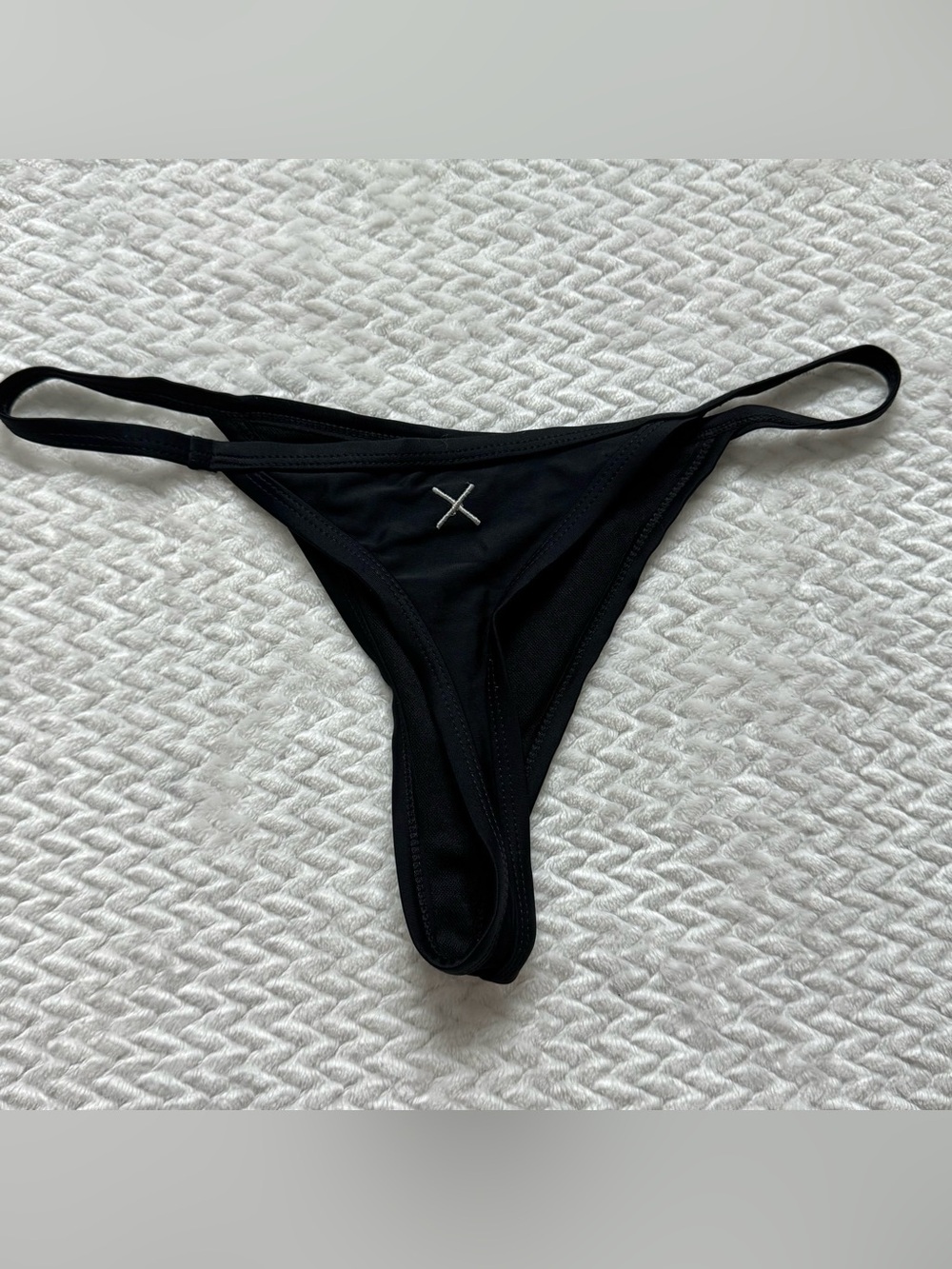Boutine LA Bikini Bottom Swimsuit M String Black Beach Resort Minimalist